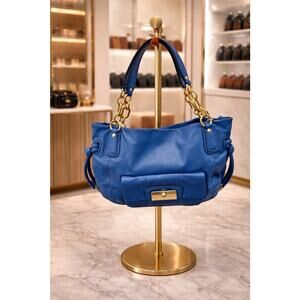 Coach Kristin Blue Leather Shoulder Bag